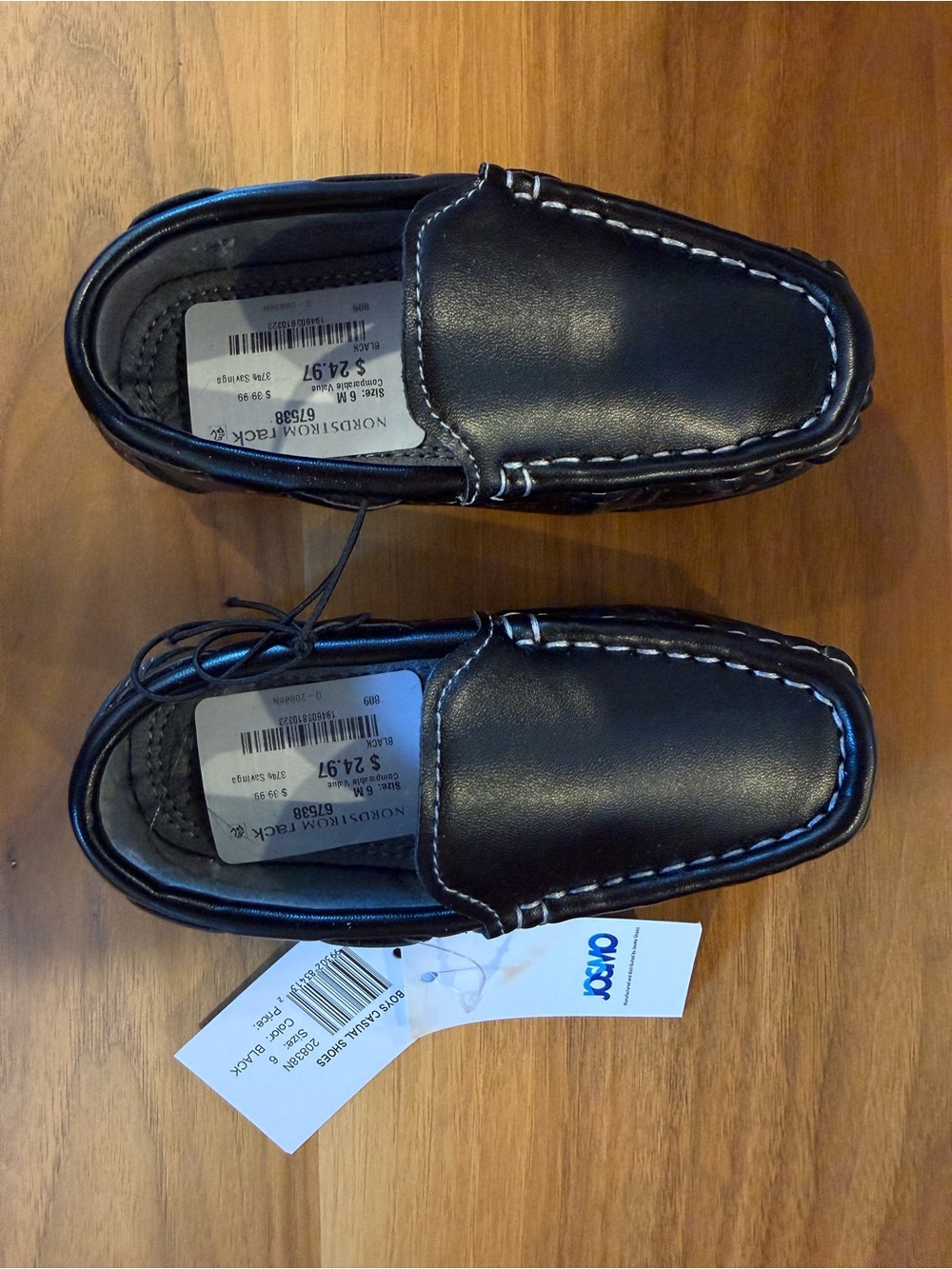 Black Baby Vegan Leather Slip-On Driving Loafers